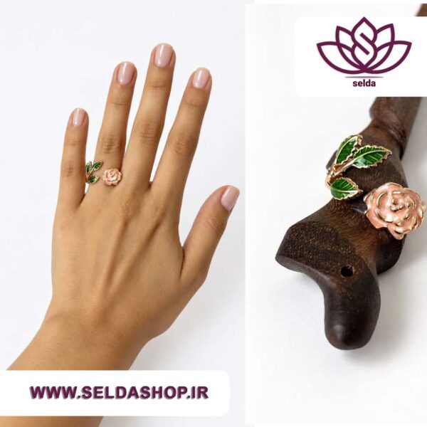 انگشتر میناکاری رز | سلداشاپ| سلدا| گل سر | اکسسوری| seldashop | selda| بهترین | ارزانترین انگشتر| ترند ترین انگشتر| قیمت و جنس
