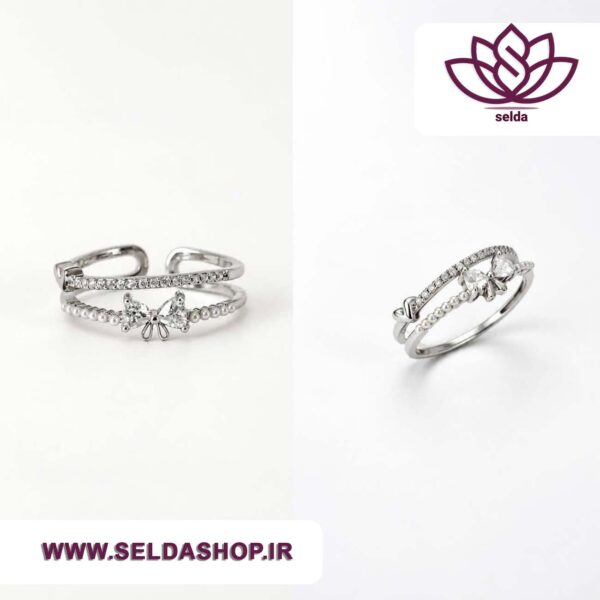 انگشتر پاپیون دو لاین | سلداشاپ| سلدا| گل سر | اکسسوری| seldashop | selda| بهترین انگشتر | ارزانترین انگشتر| ترند ترین انگشتر| قیمت و جنس