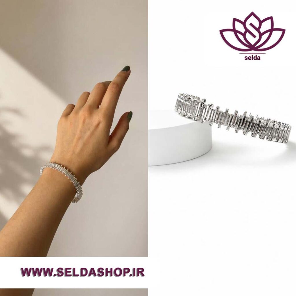 بنگل جواهری با آبکاری نقره | سلداشاپ| سلدا| گل سر | اکسسوری| seldashop | selda| بهترین انگشتر | ارزانترین انگشتر| ترند ترین انگشتر| قیمت و جنس