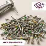 خرید فرز توربین دیاتیز در بسته ۱۰ عددی؛ مناسب درمان‌های ترمیمی دندانپزشکی و سازگار با استانداردهای ISO.سلدا|سلدا شاپ|دندان پزشکی|بهترین توربین|قیمت فرز|