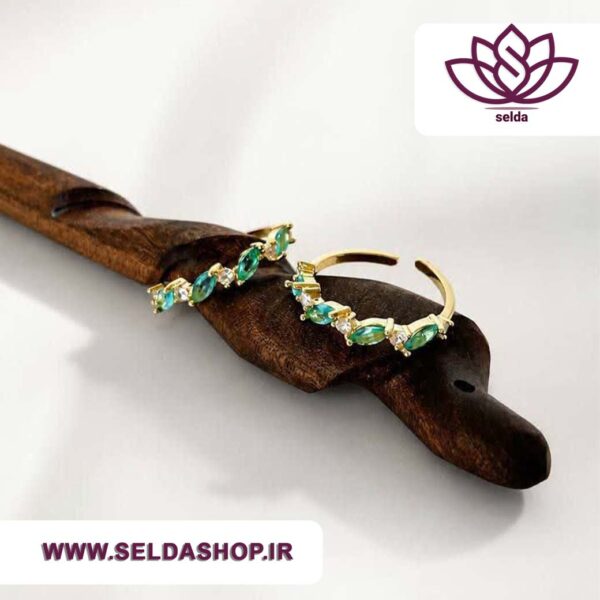 انگشتر مخراج کاری سبز | سلداشاپ| سلدا| گل سر | اکسسوری| seldashop | selda| بهترین | ارزانترین انگشتر| ترند ترین انگشتر| قیمت و جنس
