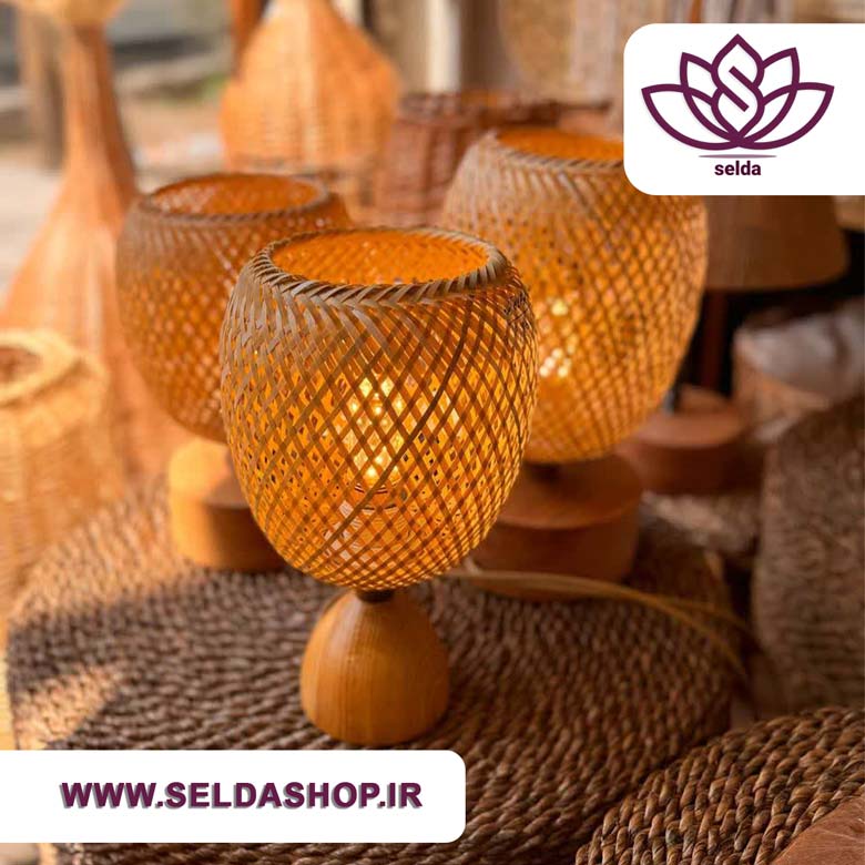 آباژور بامبو پایه چوبی آنه